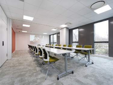 Tertia Office Solutions - mur mobile bureau professionnel - suez salle réunion mur ouvert